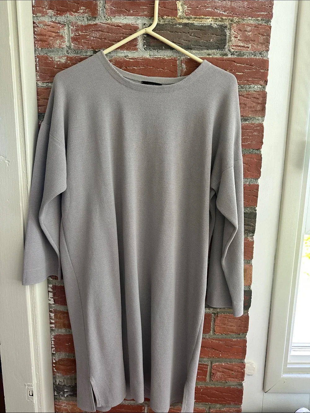 J. Crew Light Gray Knit Tunic Top